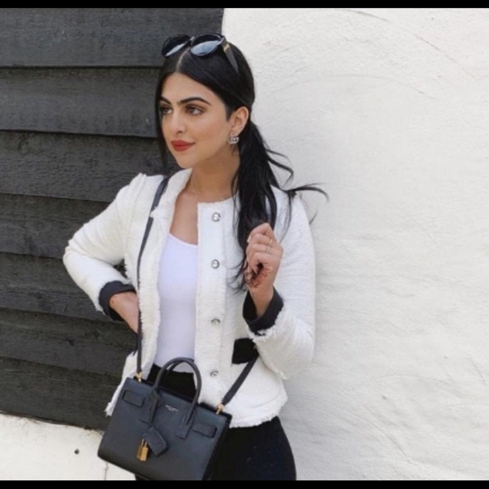 COPY - NWT Zara tweed black white blazer jacket